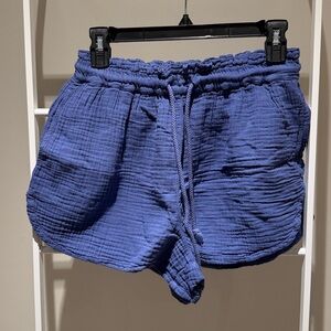XiRENA Indigo Textured Shorts